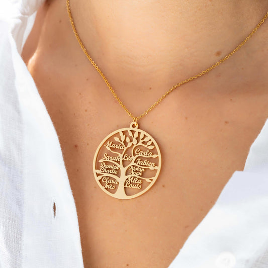 TREE OF LIFE NECKLACE UP TO 13 NAMES 