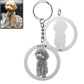 Circle dog silhouette key ring